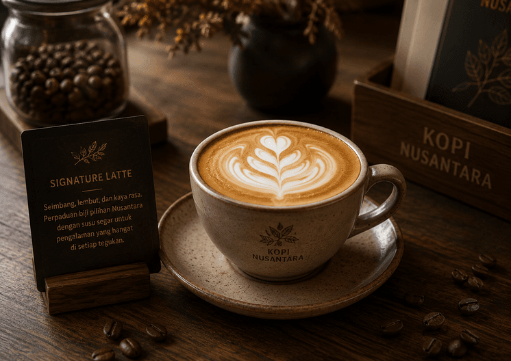 Latte art signature